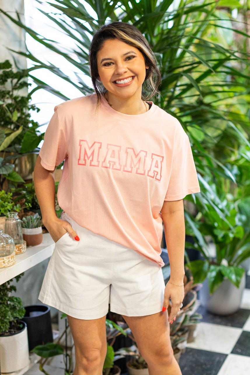 MAMA on Pink Tee Shirt