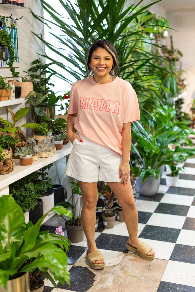 MAMA on Pink Tee Shirt