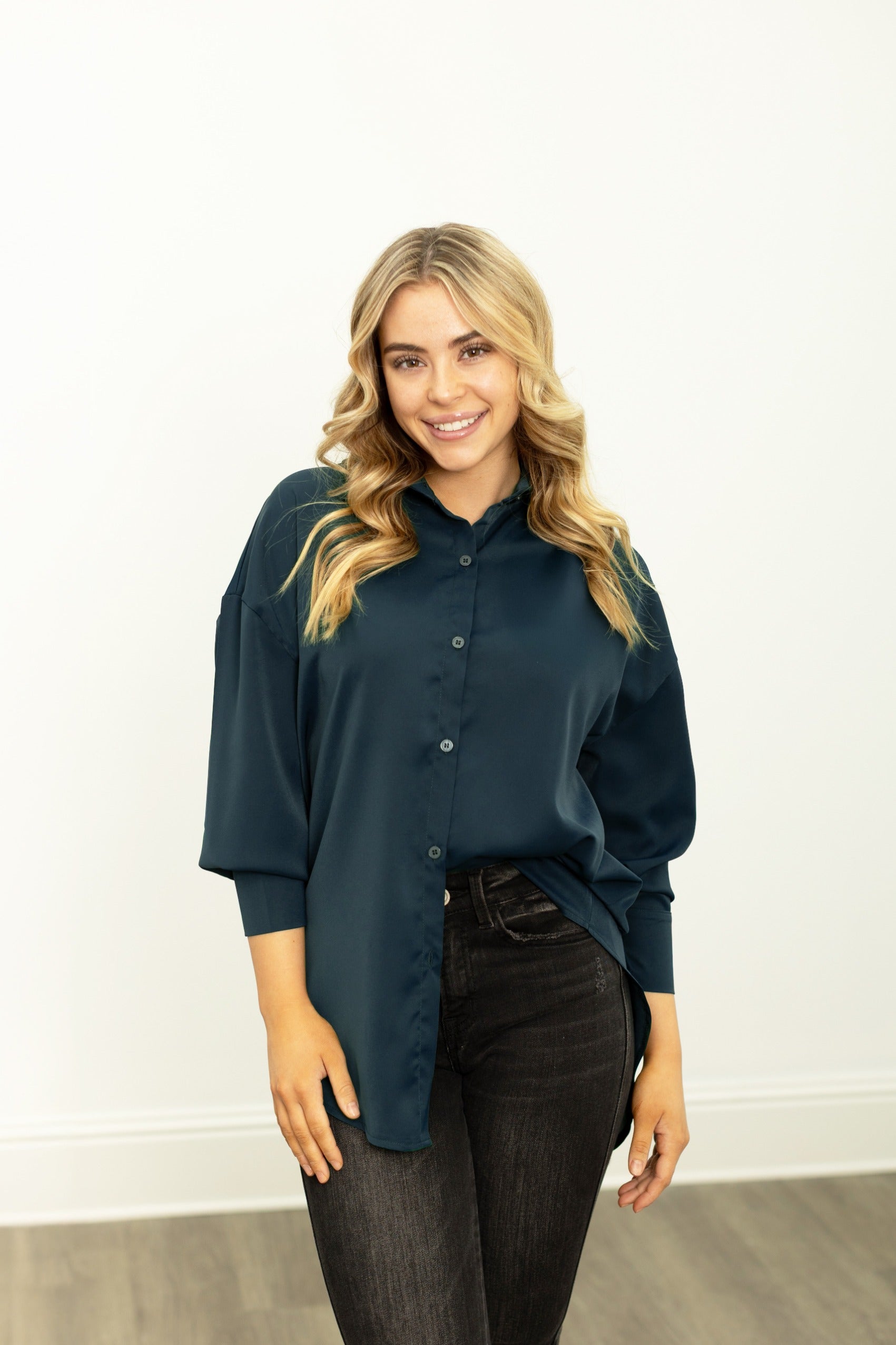 The Kathryn Button-Up, Navy