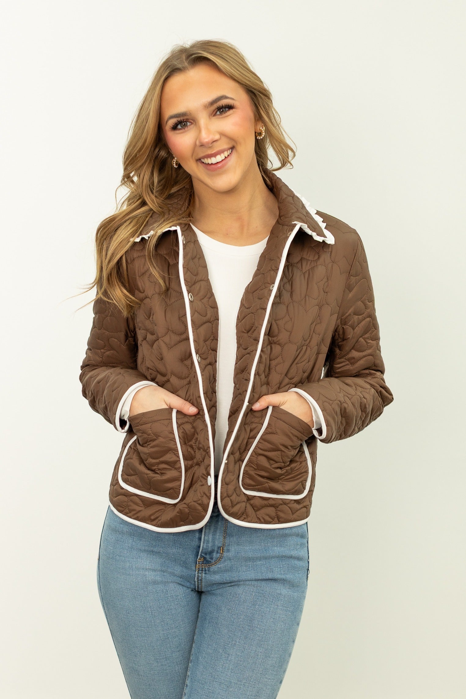 Quilt Jacket, Brown