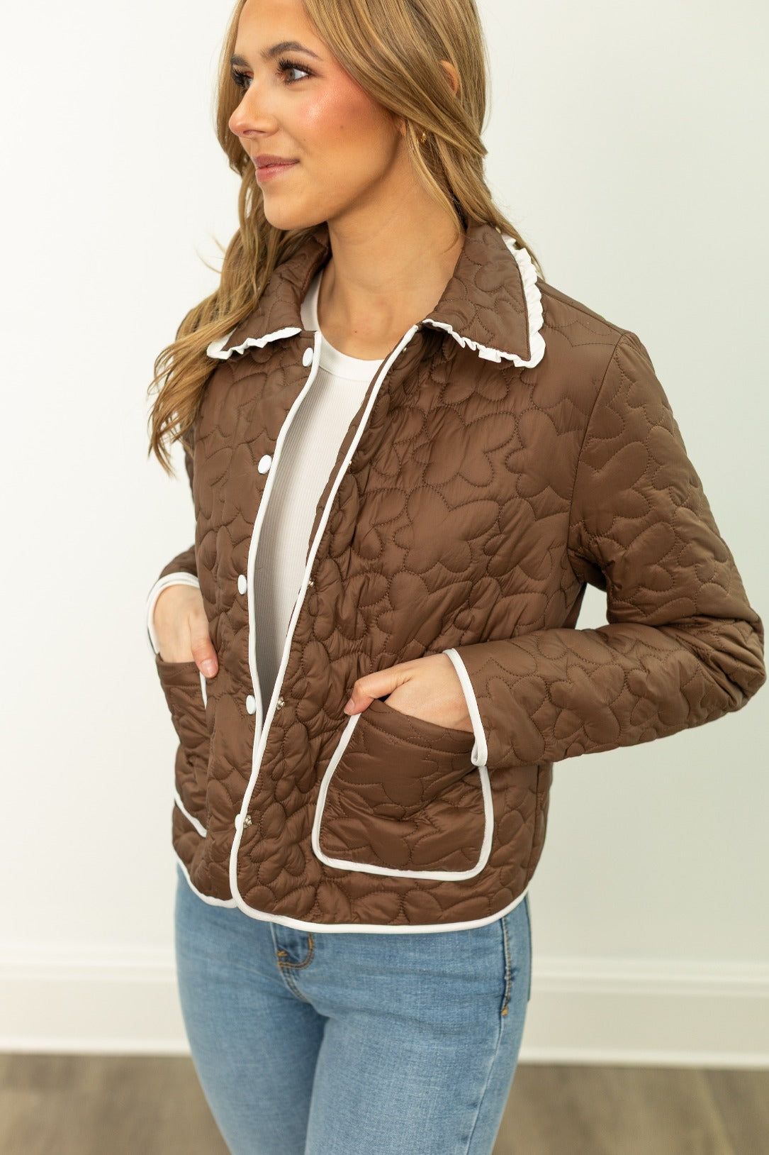 Quilt Jacket, Brown