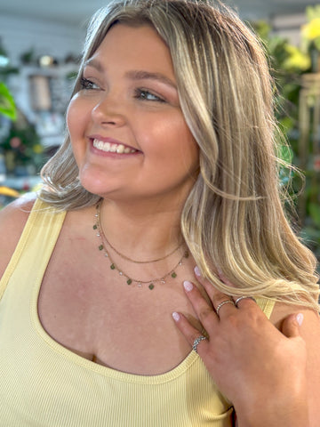 Double Chain Dainty Gold Necklace