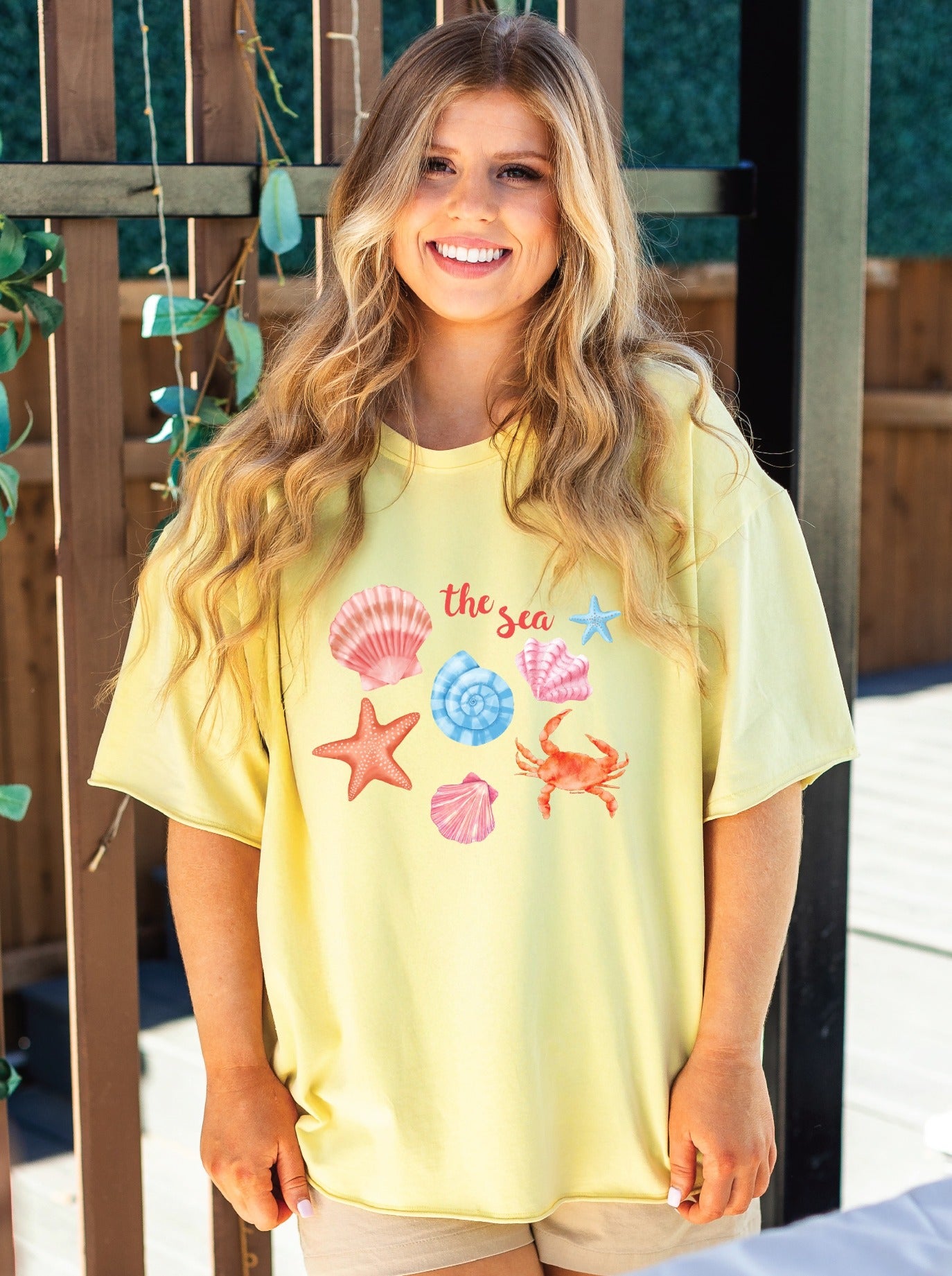 The Sea on Yellow Tee Shirt