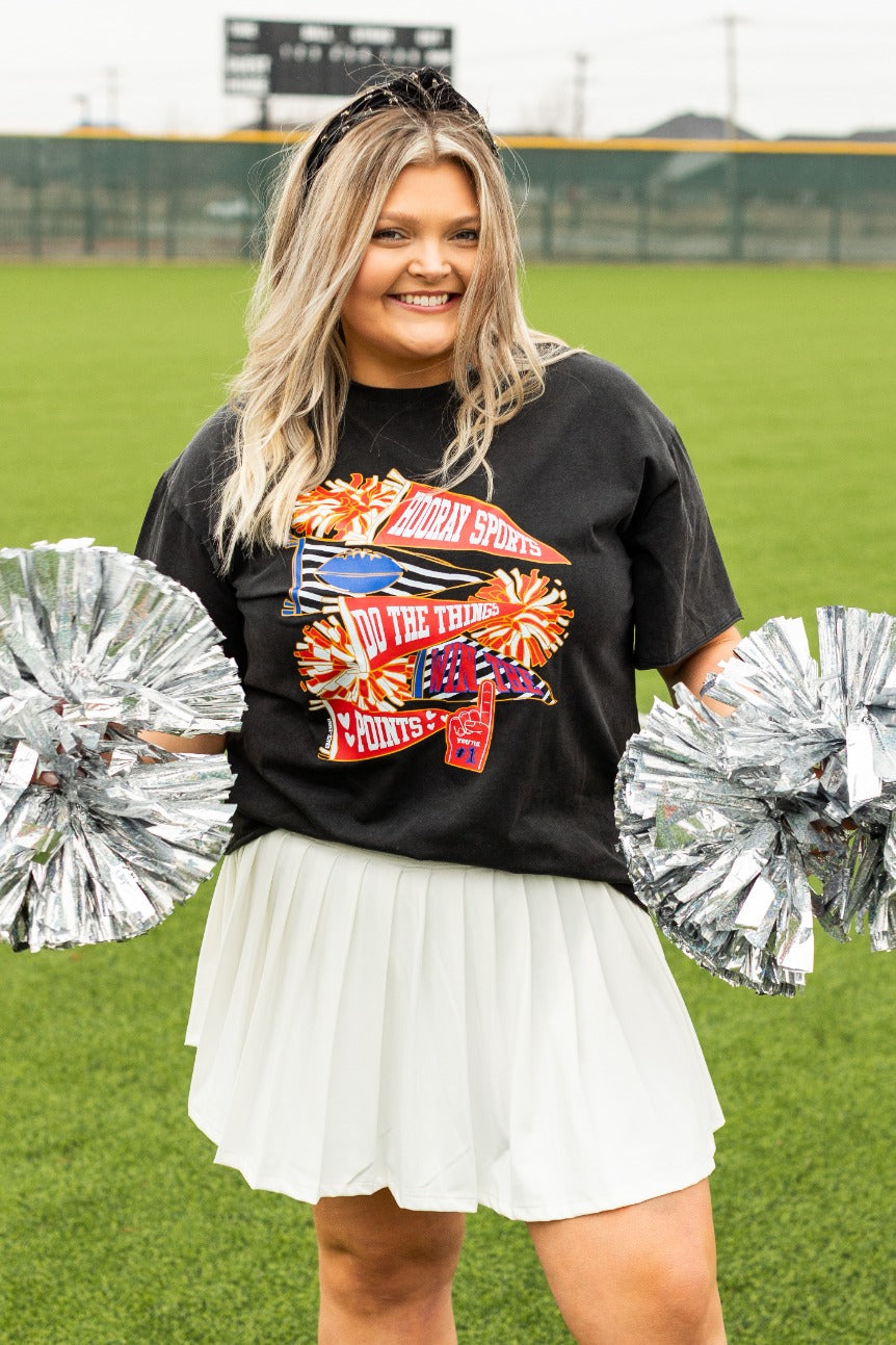 Hooray Sports Black Tee Shirt Blank