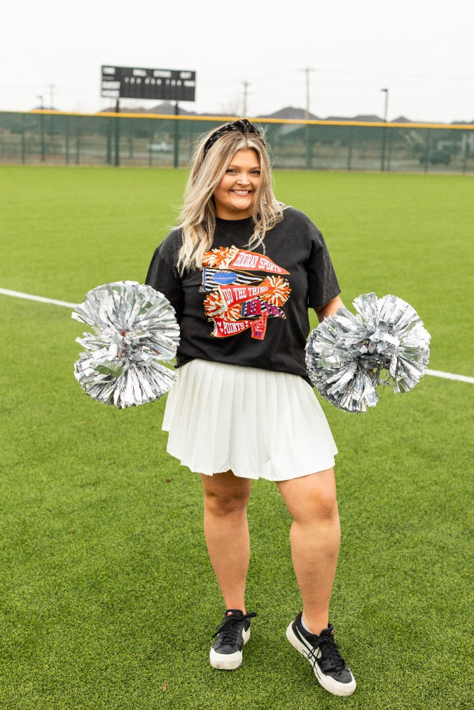 Hooray Sports Black Tee Shirt Blank