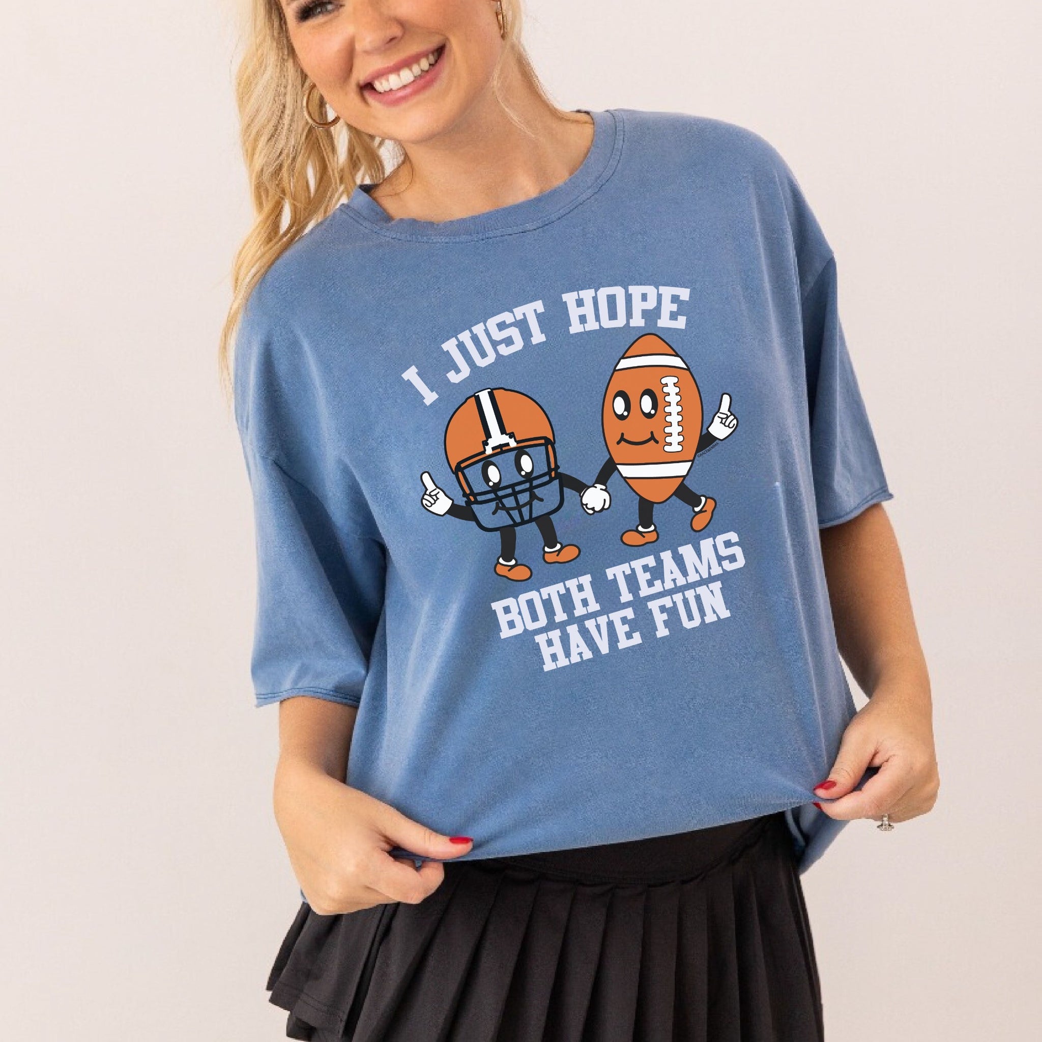 Both Teams Have Fun on Blue Tee