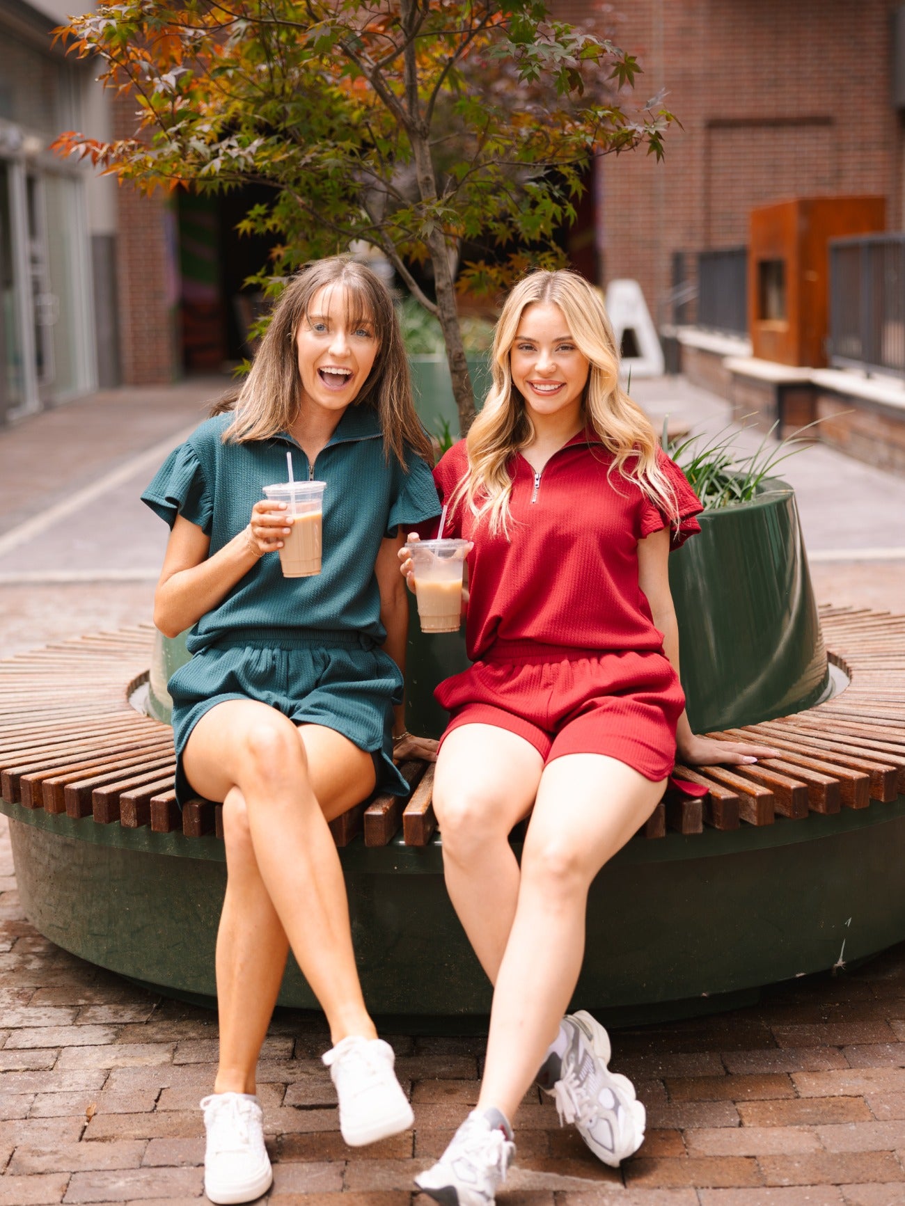 Forest Green Knit Shorts