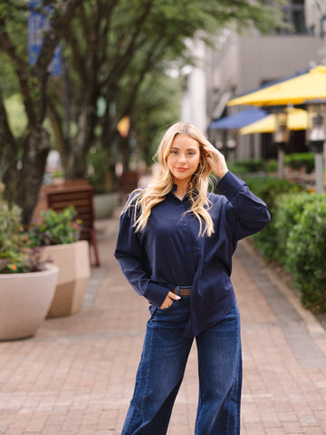 The Kathryn Button-Up, Navy