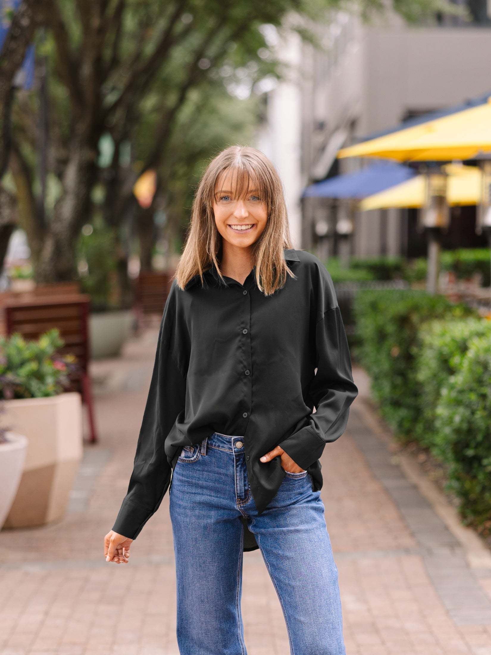 Kathryn Button-Up, Black