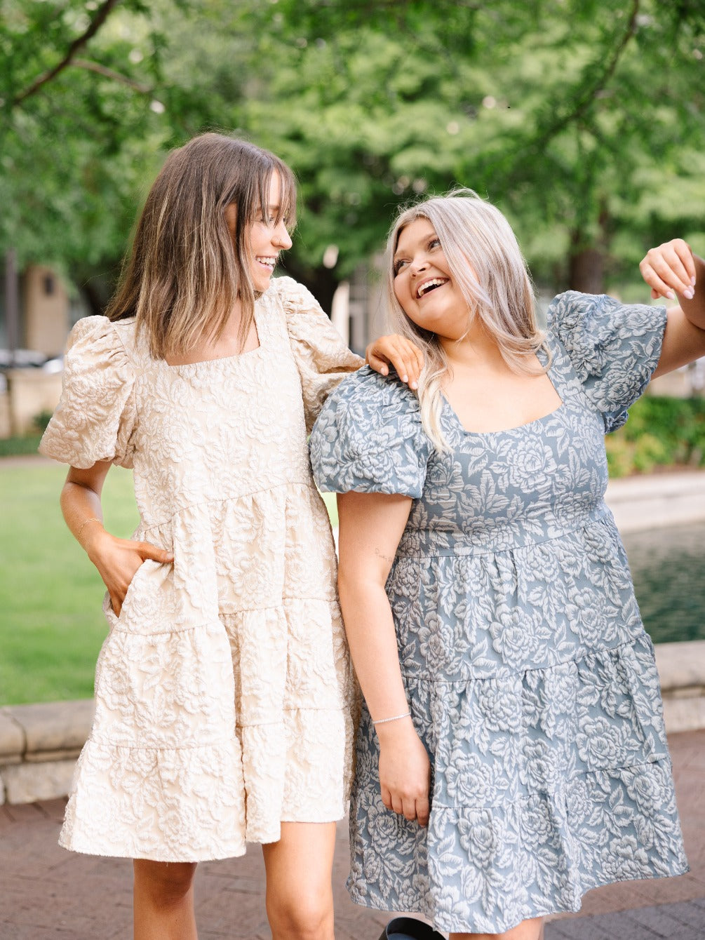 Dolly Doll Jacquard Dress, Blue
