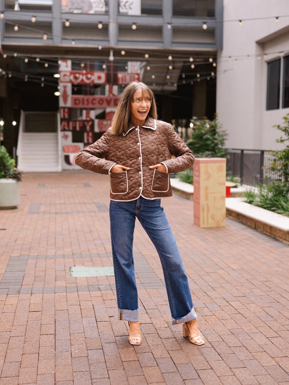 Quilt Jacket, Brown