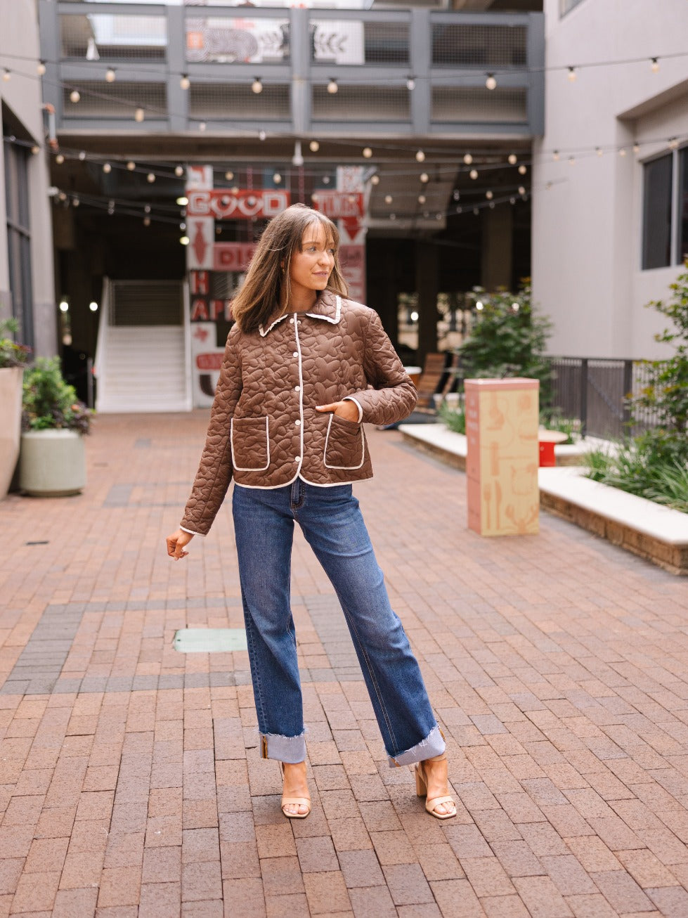 Quilt Jacket, Brown