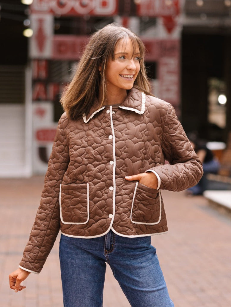 Quilt Jacket, Brown