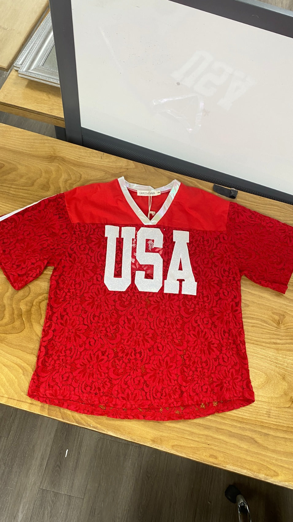 Red Lace "USA" Jersey