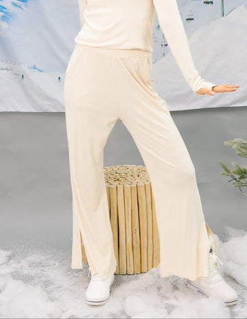 Ribbed Lounge Pants, Ivory