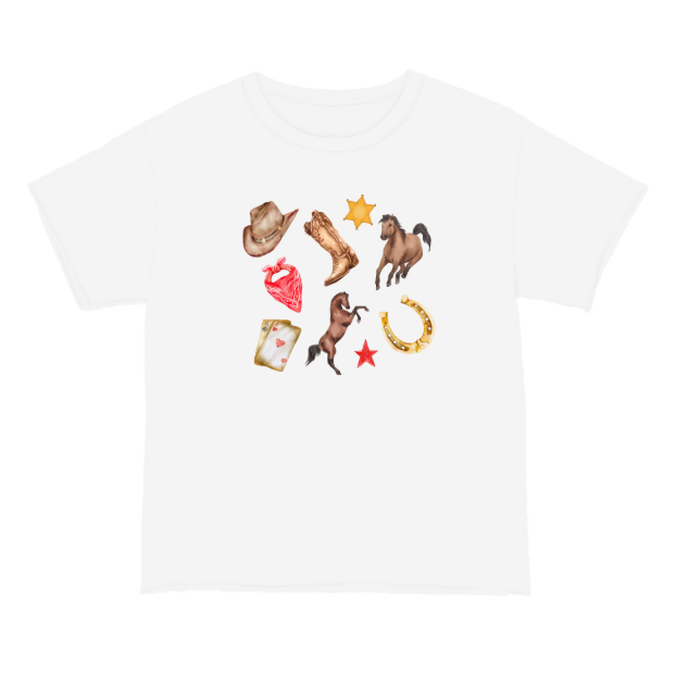 Whiskey Light on White Tee Shirt