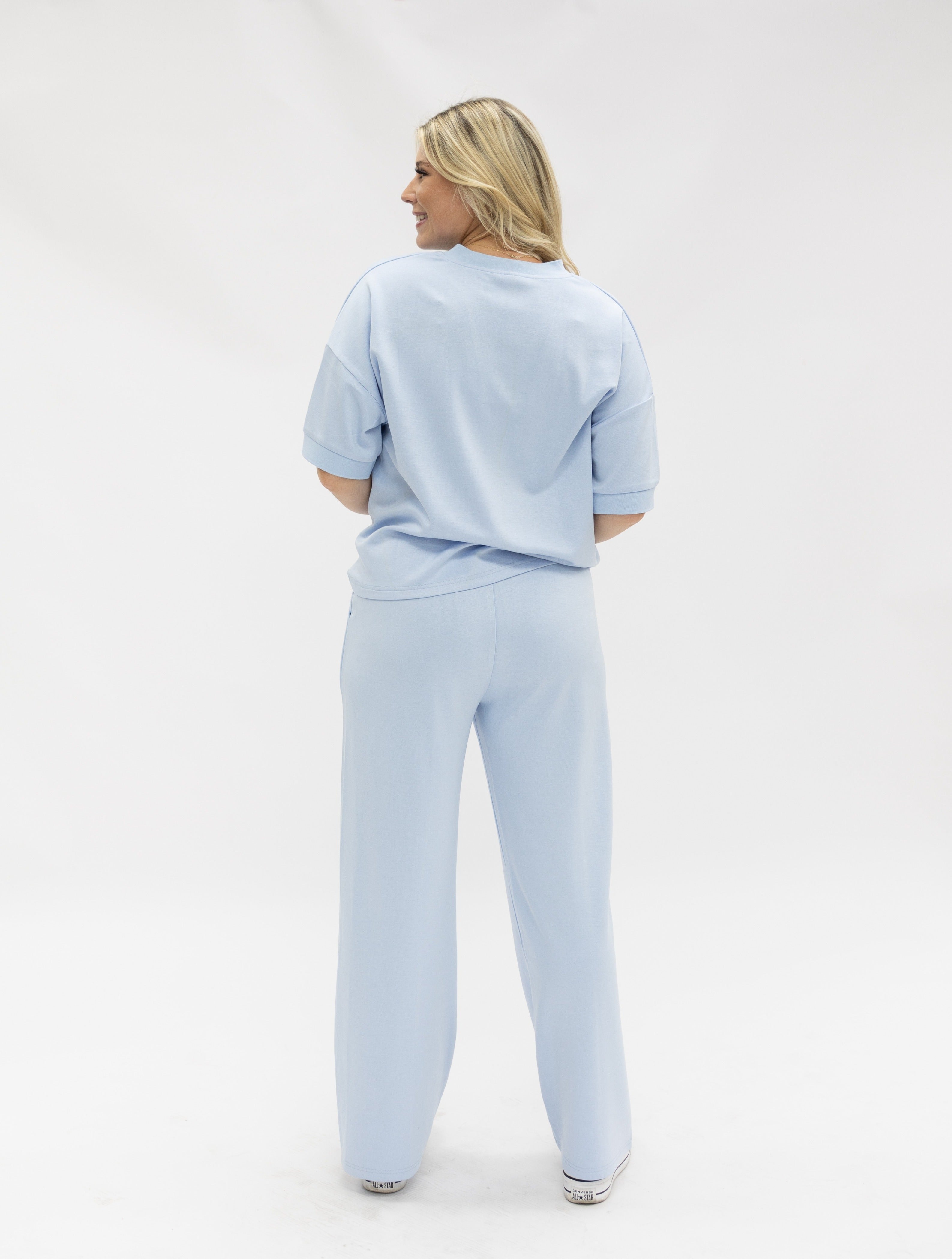 Butter Soft V-Neck Top, Blue