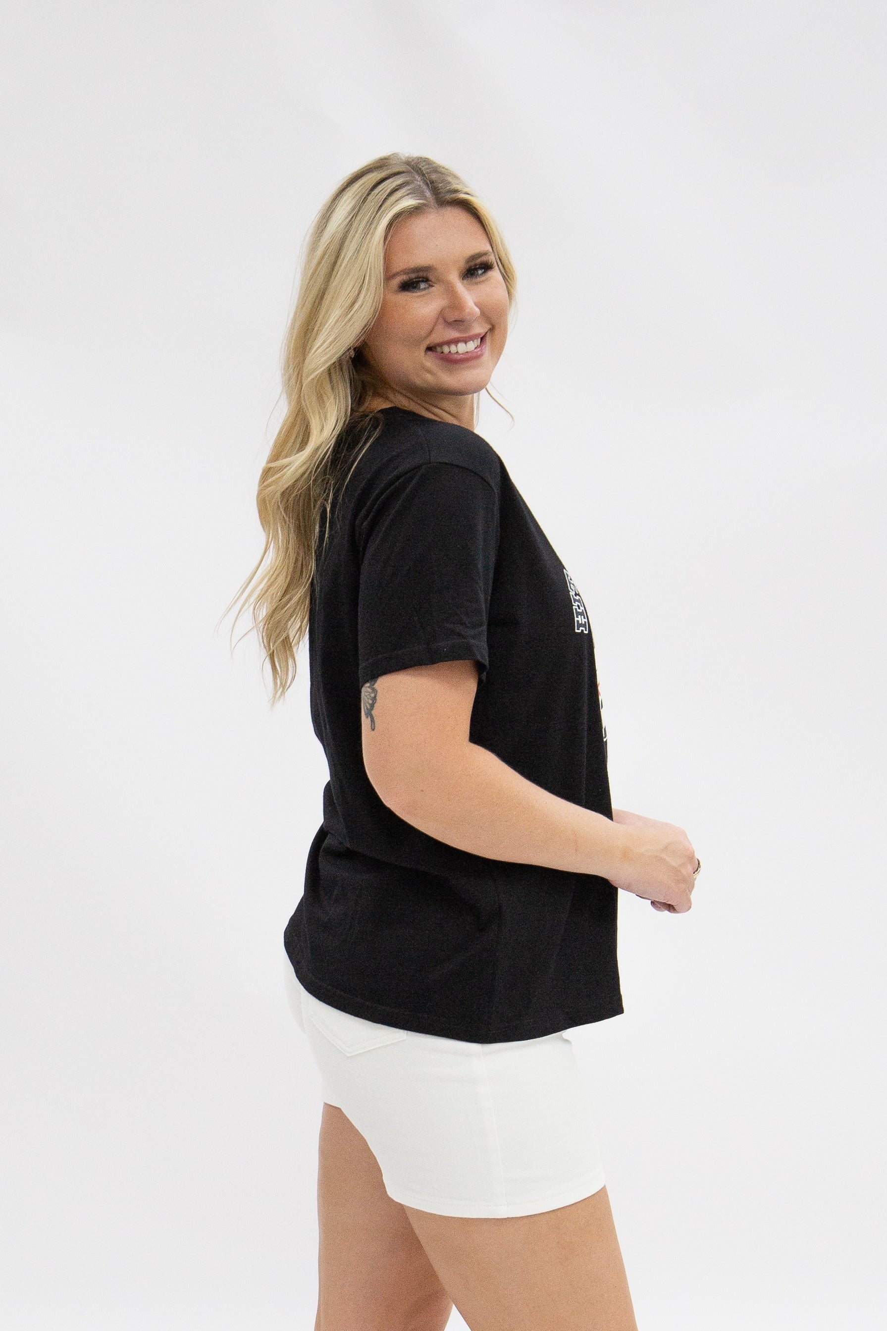 Hit the Dang Ball on Black Tee Shirt Blank