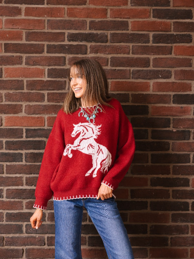 Horse Graphic Sweater