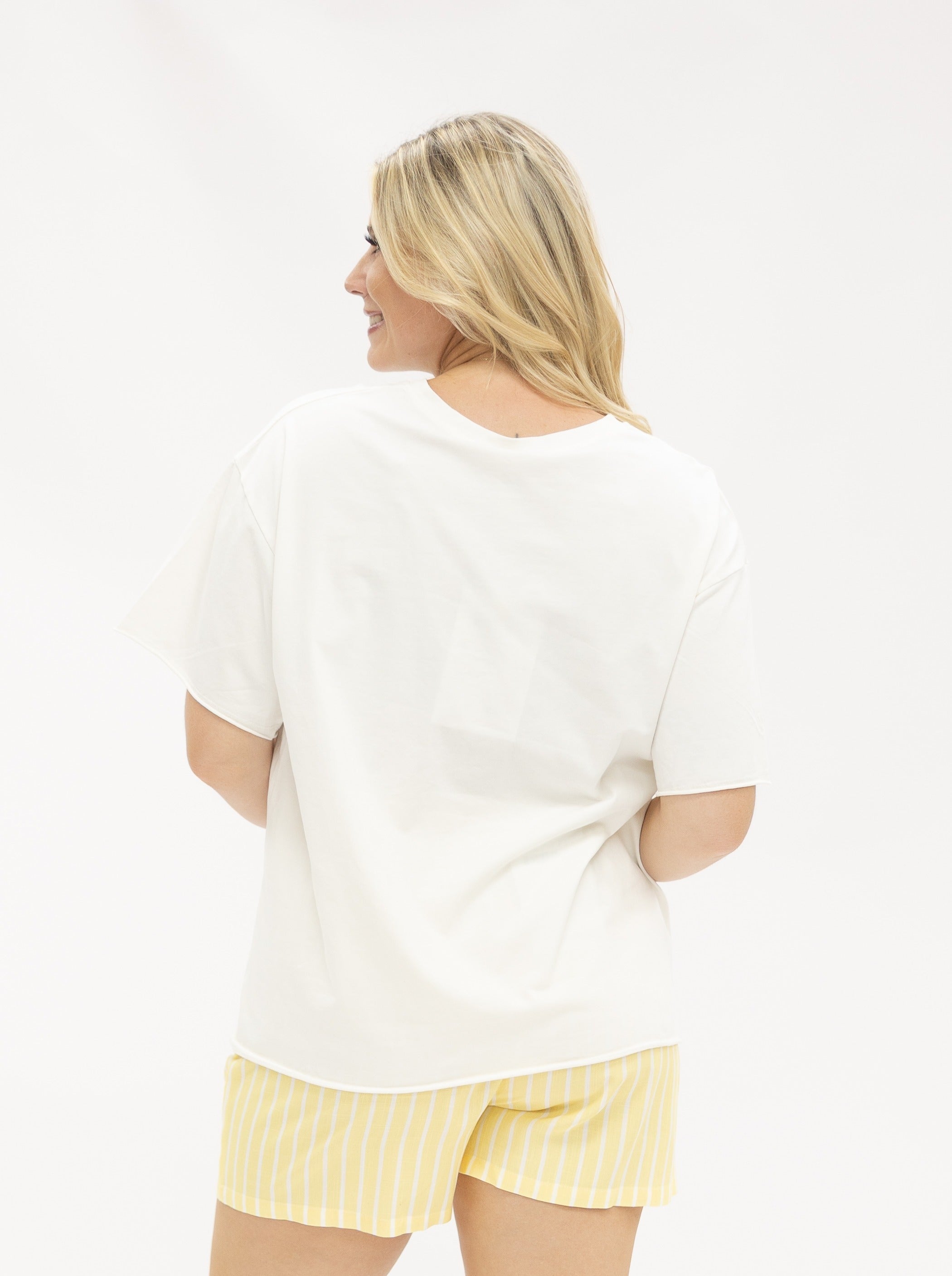 Seashells On White Relaxed Fit Tee