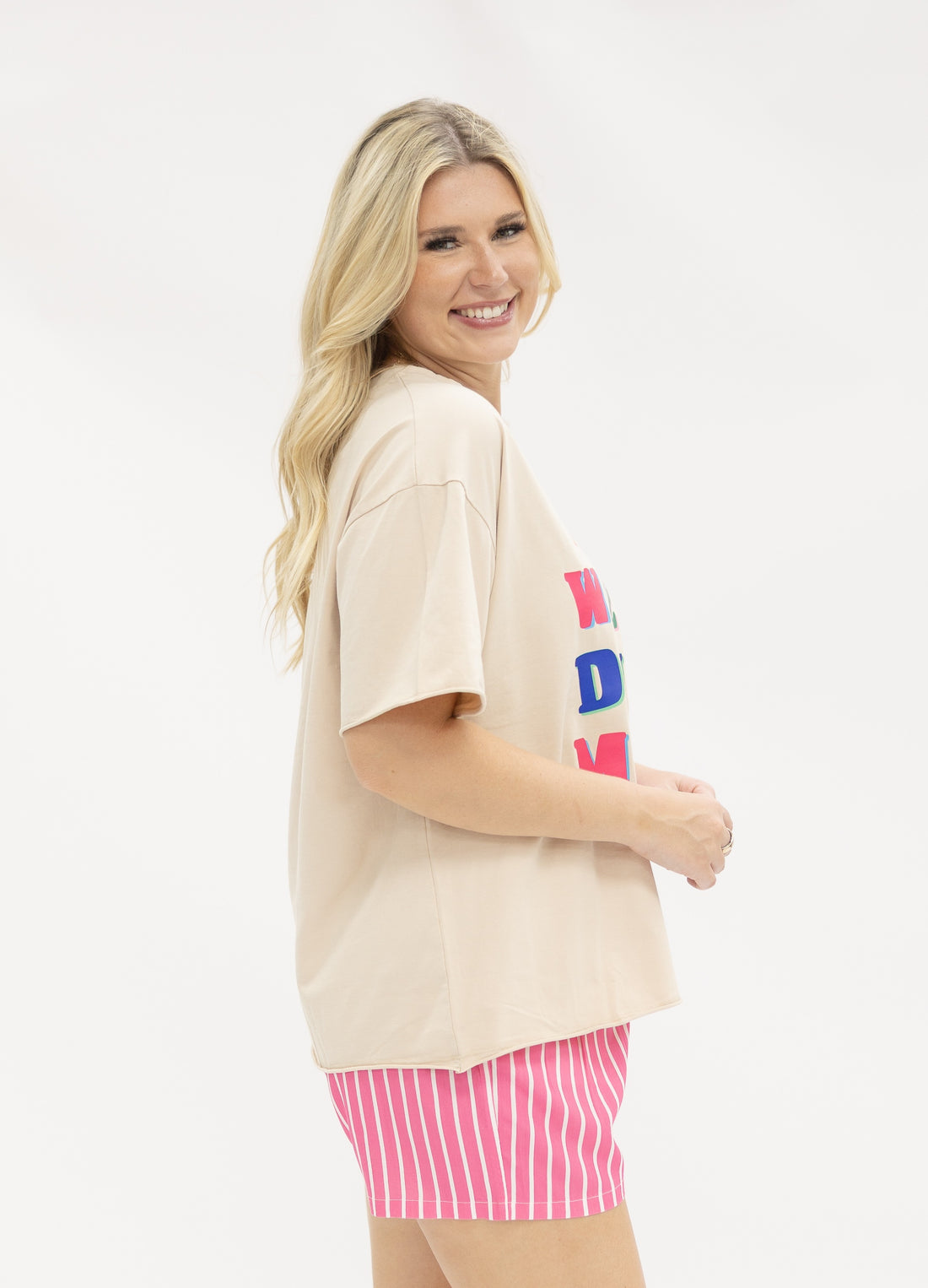 Save Water Drink Margs on Beige Tee Shirt