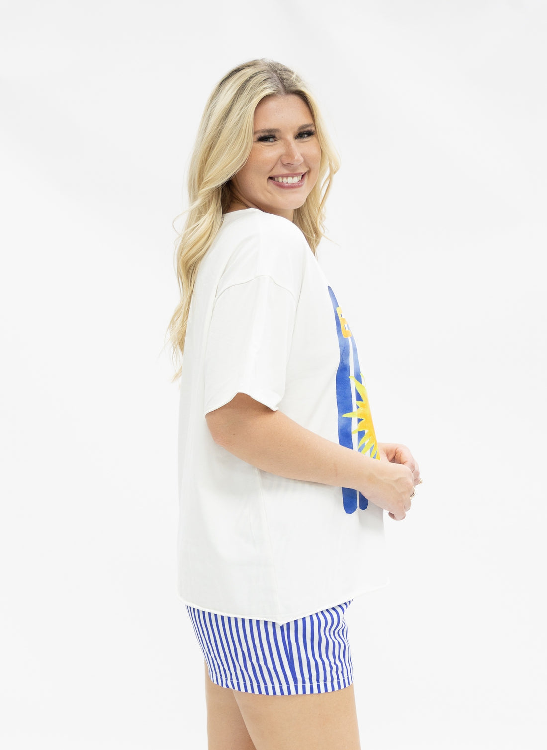 El Sol on White Relaxed Fit Teee