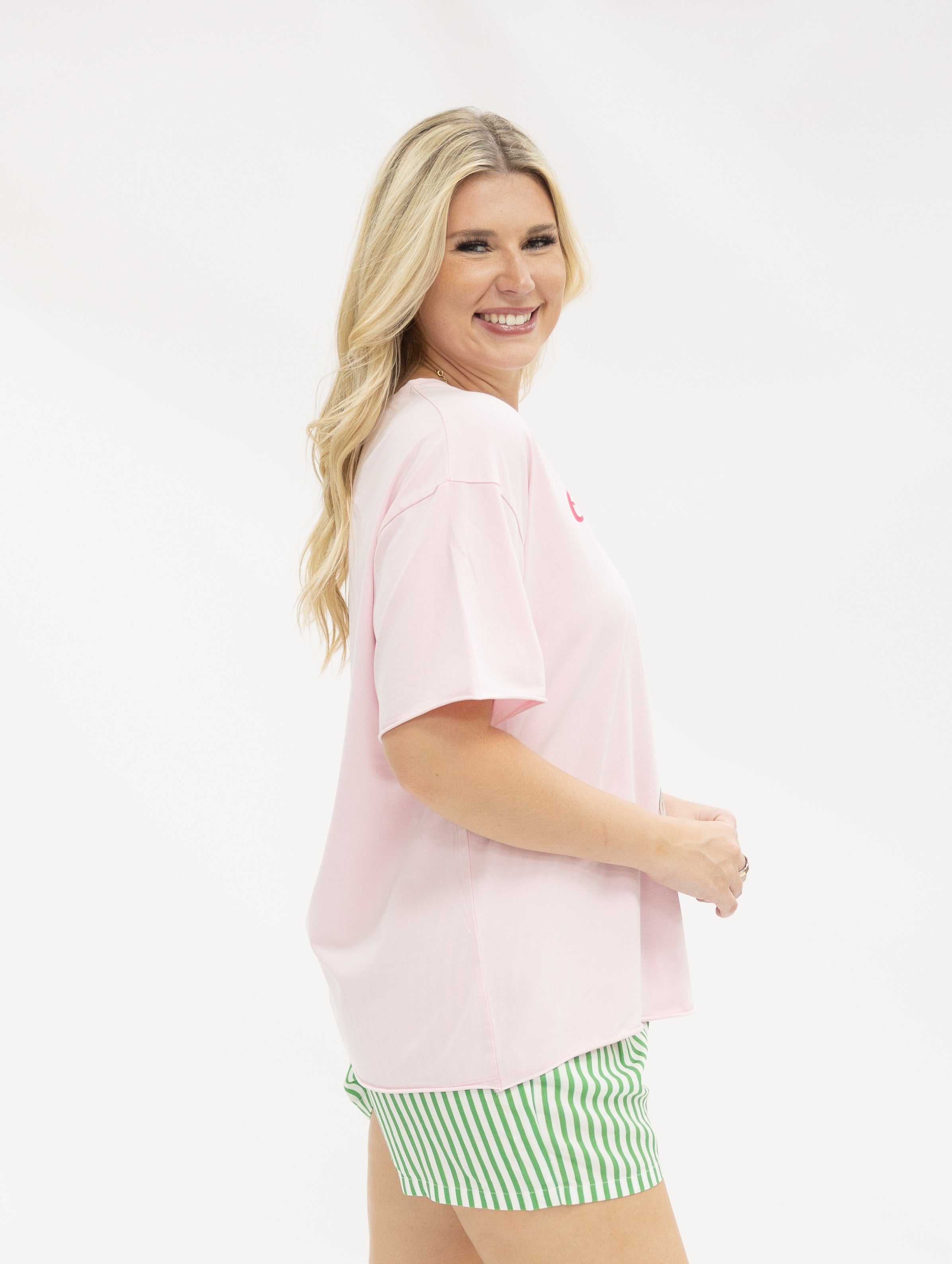 Espresso Martini on Pink Tee Shirt