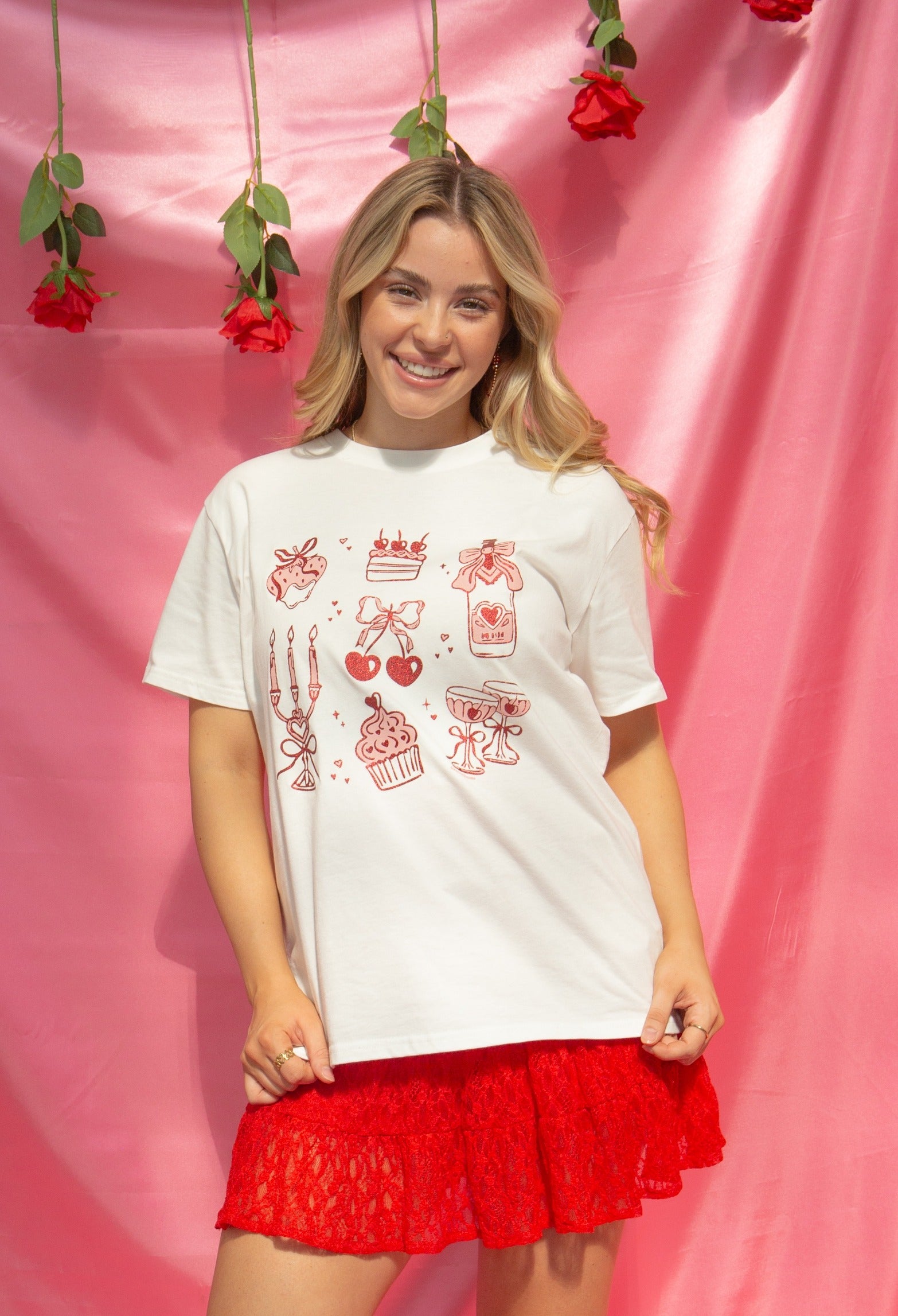 My Sweet Valentine on white Tee shirt Blank