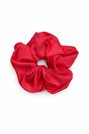 Red Satin Oversized Scrunchie