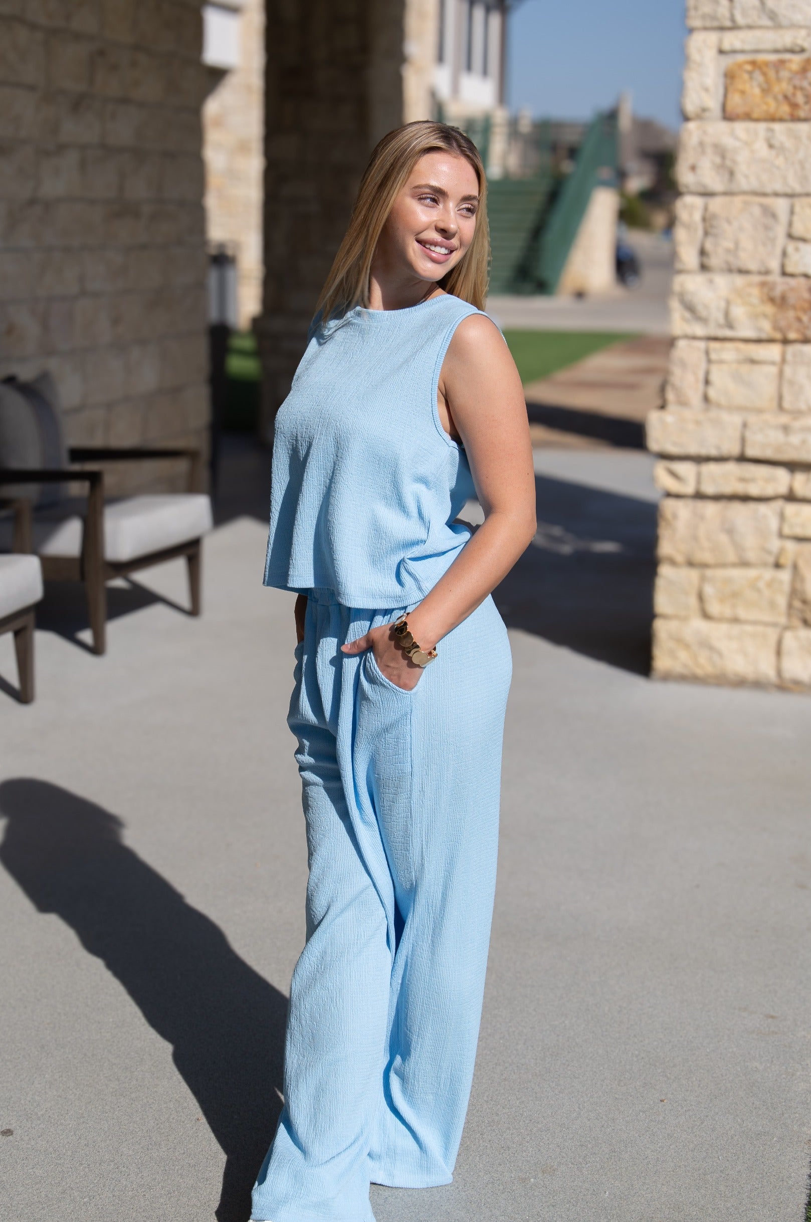 The Earhart Top, Blue