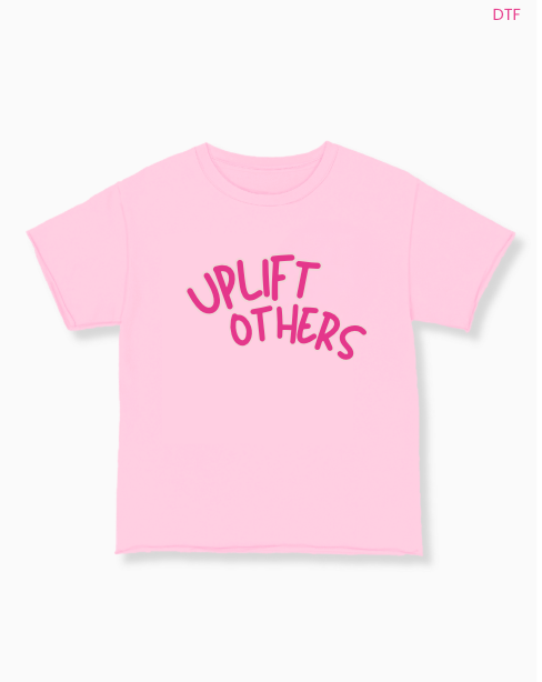 Uplift Others on Pink Relaxed Fit Tee