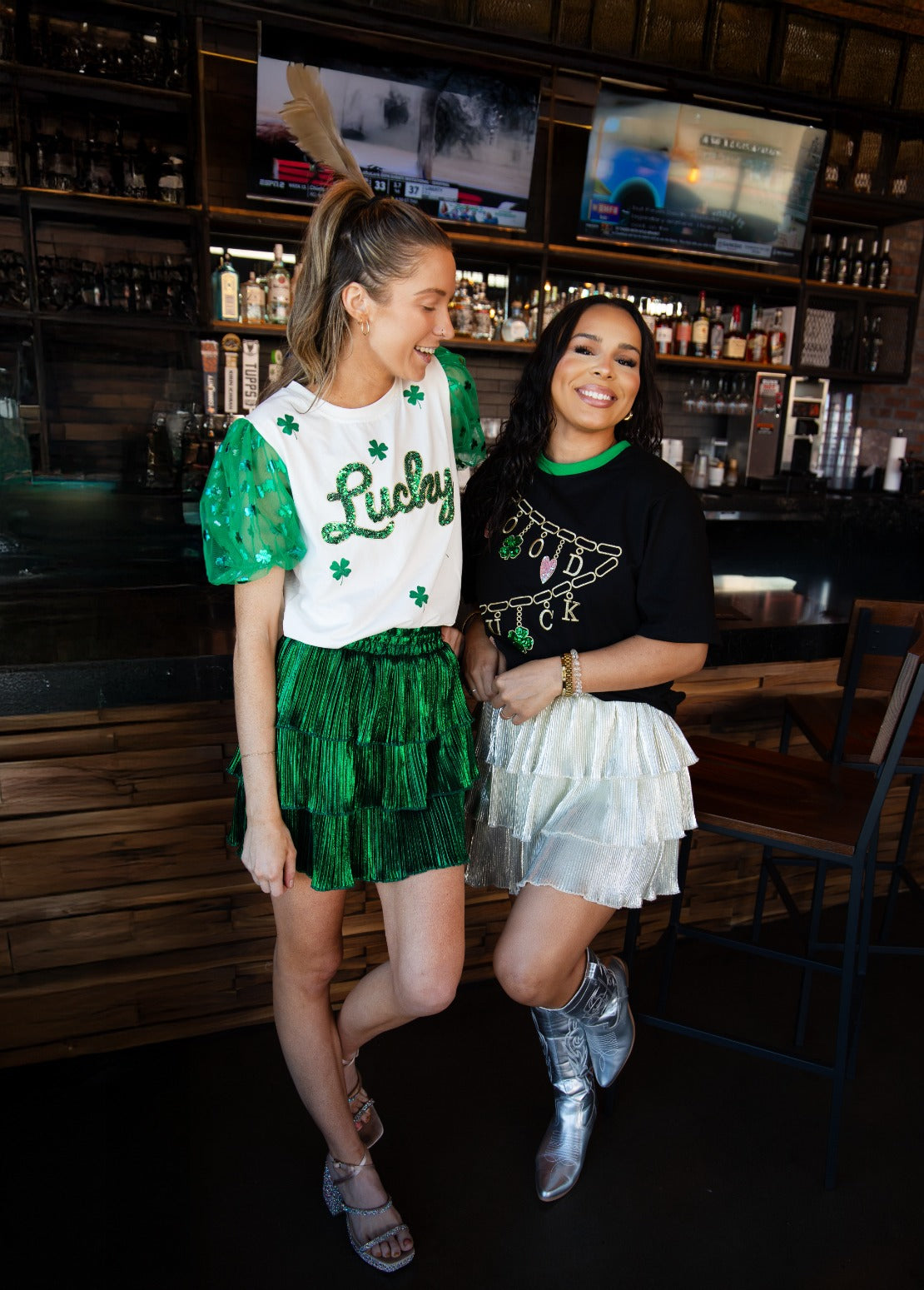 Sequin "Lucky" on Princess Top