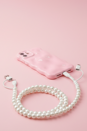 Beaded Multi Charger, Pearl