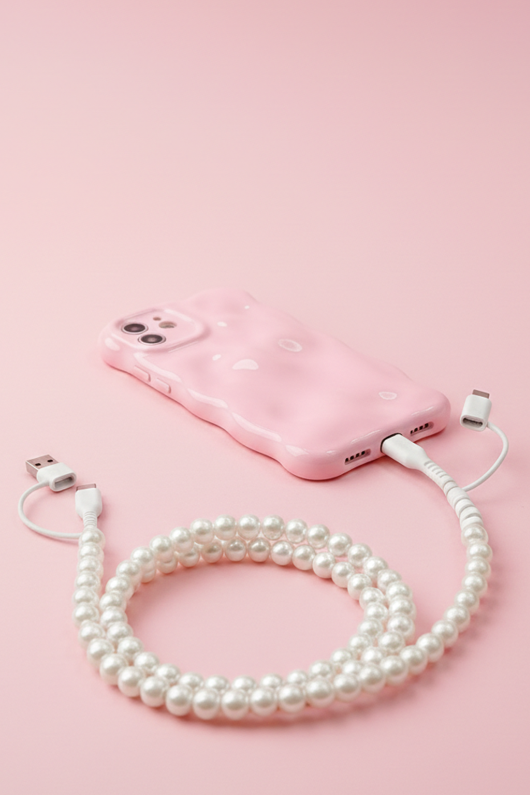 Beaded Multi Charger, Pearl