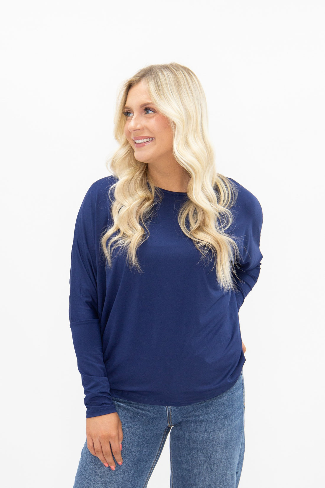 Long-sleeve Crewneck, Navy