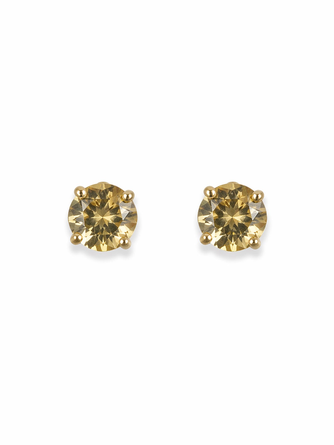 Gold Circled Stud Earrings