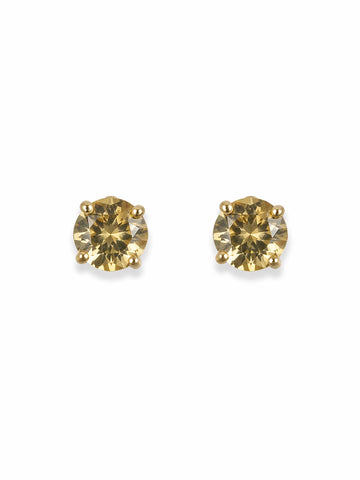 Gold Circled Stud Earrings