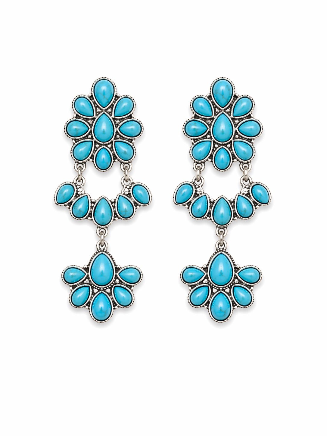 Turquoise Dream Cascade Earrings