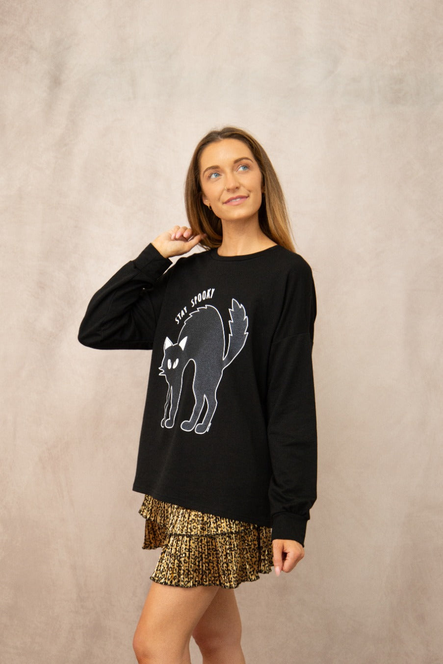 'Stay Spooky' Halloween Sweatshirt , Black