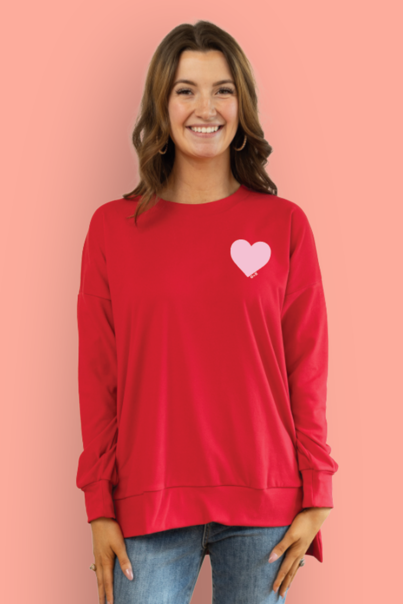 Love U Red Micro Fleece Crewneck Micro Fleece Crewneck