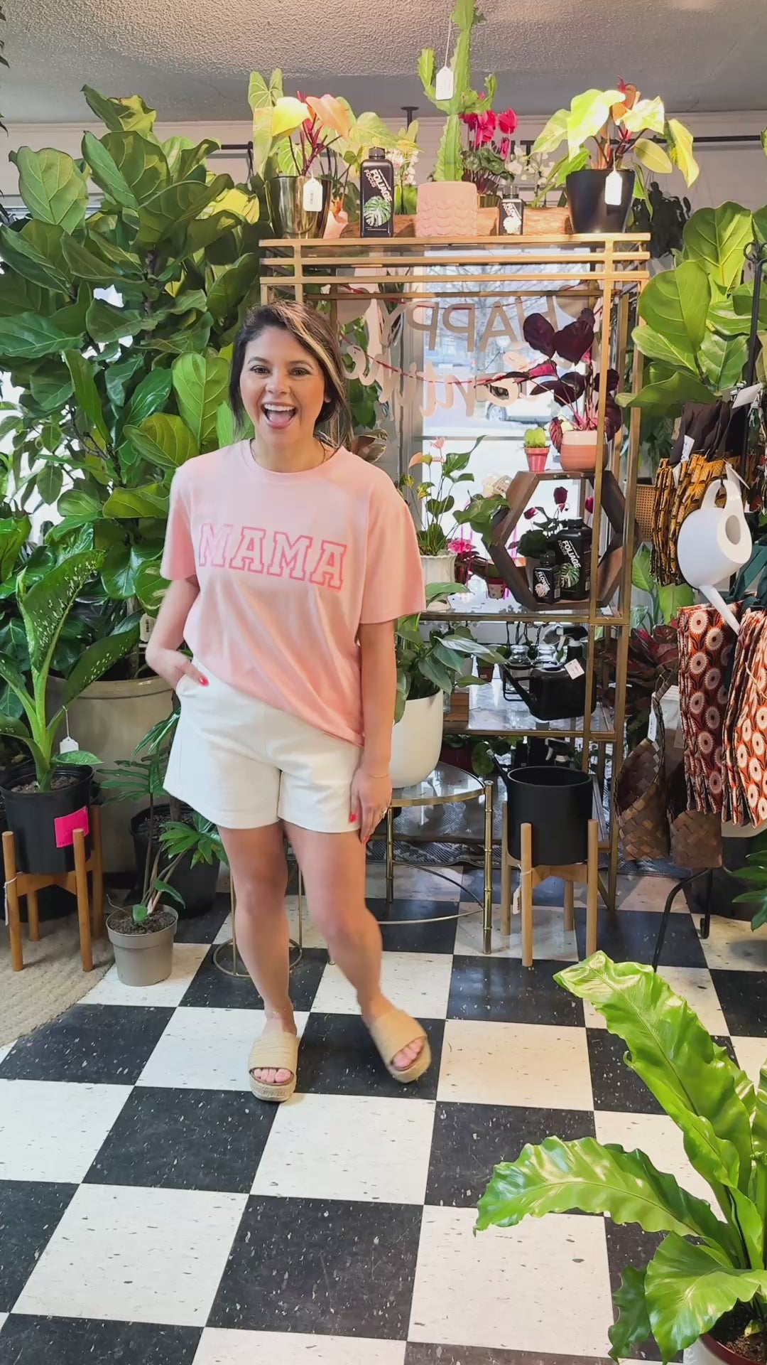 MAMA on Pink Tee Shirt