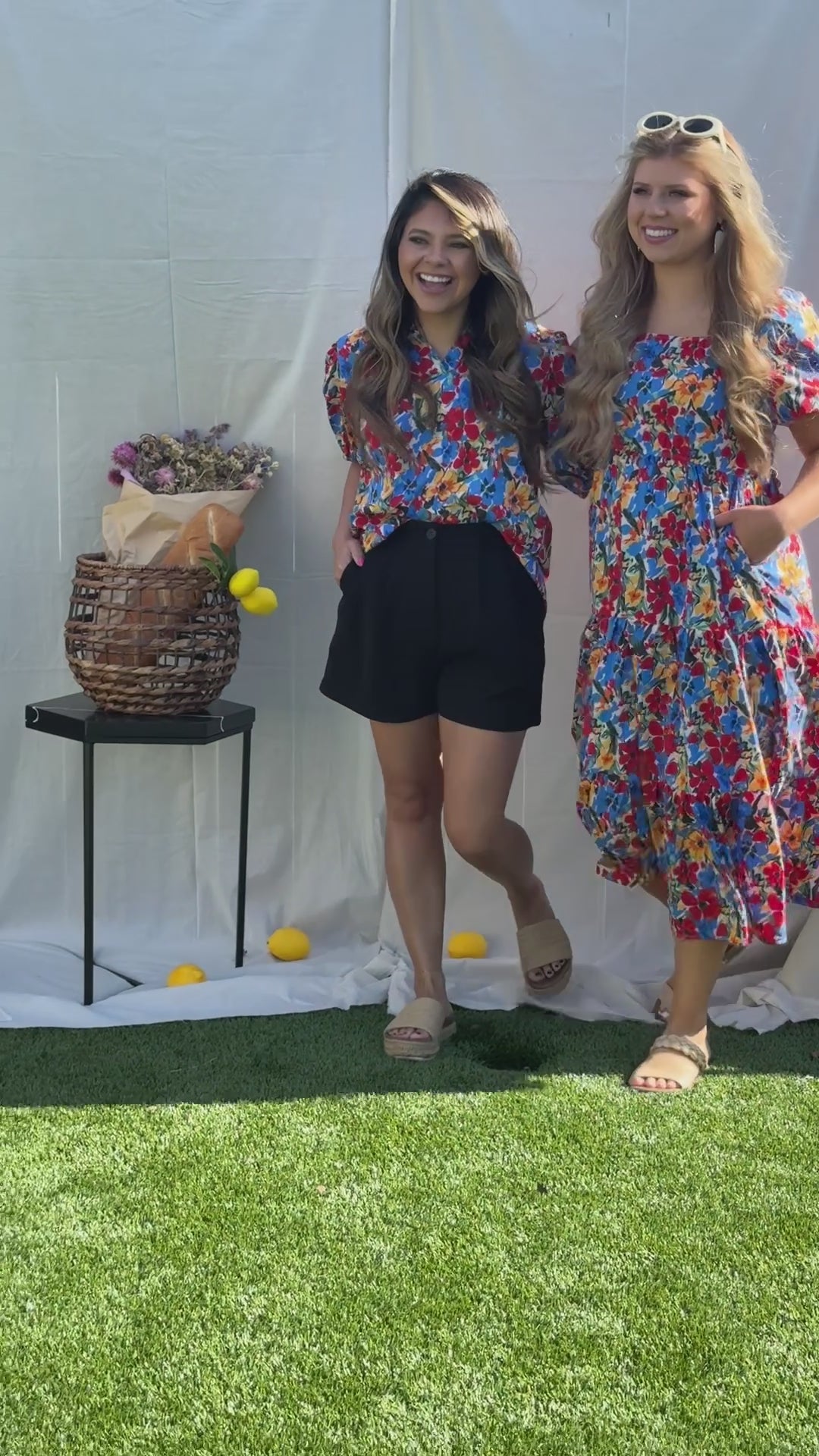 Floral Blouse Puff Sleeve Top