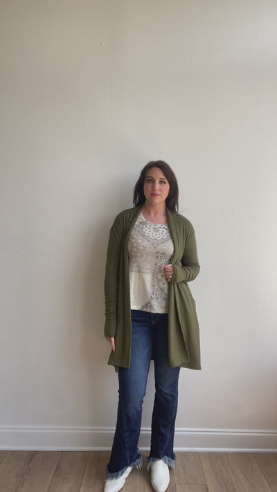 The Cardi Olive Cardigan