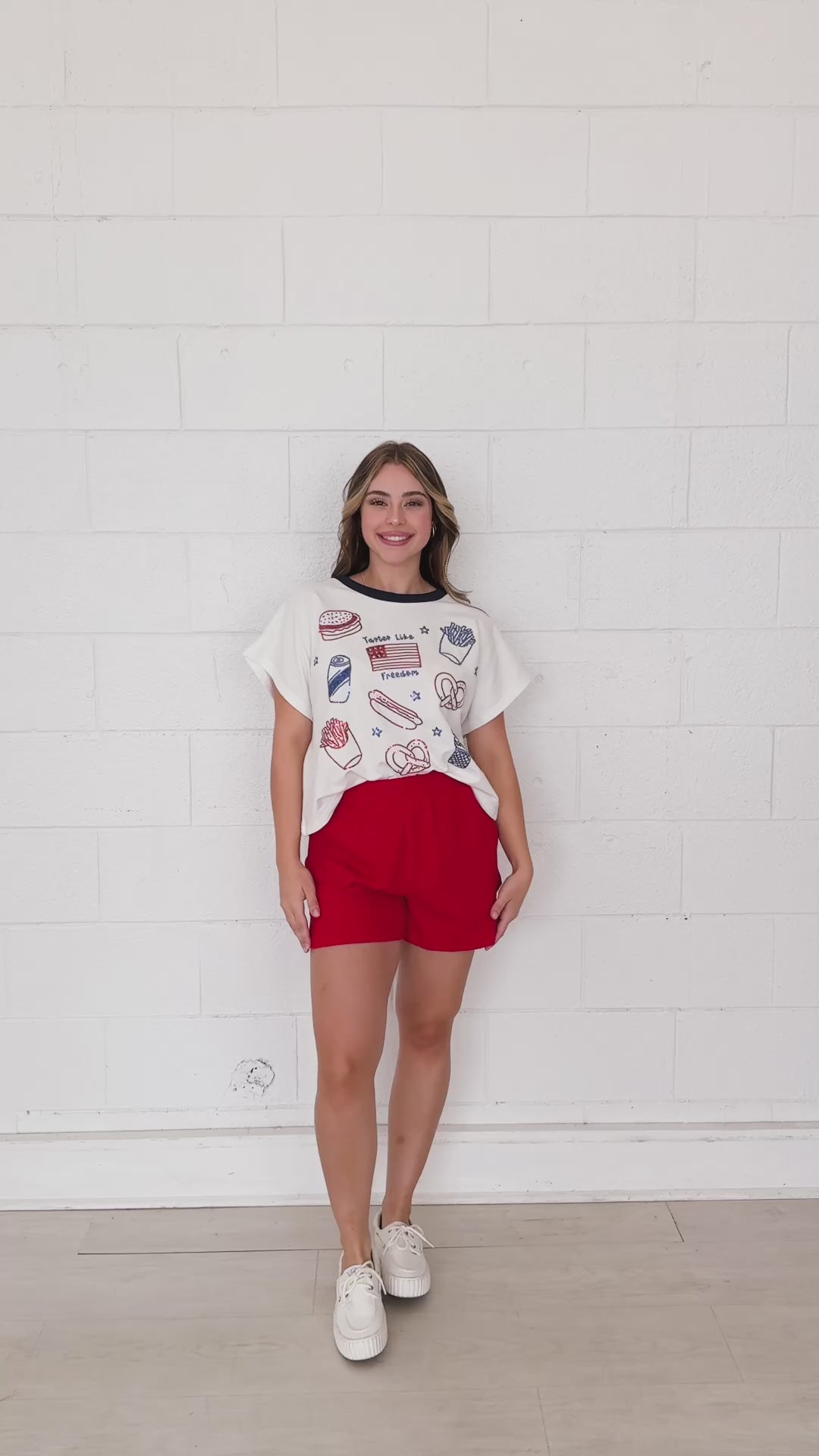 "Freedom" Sequin Embroidered Top