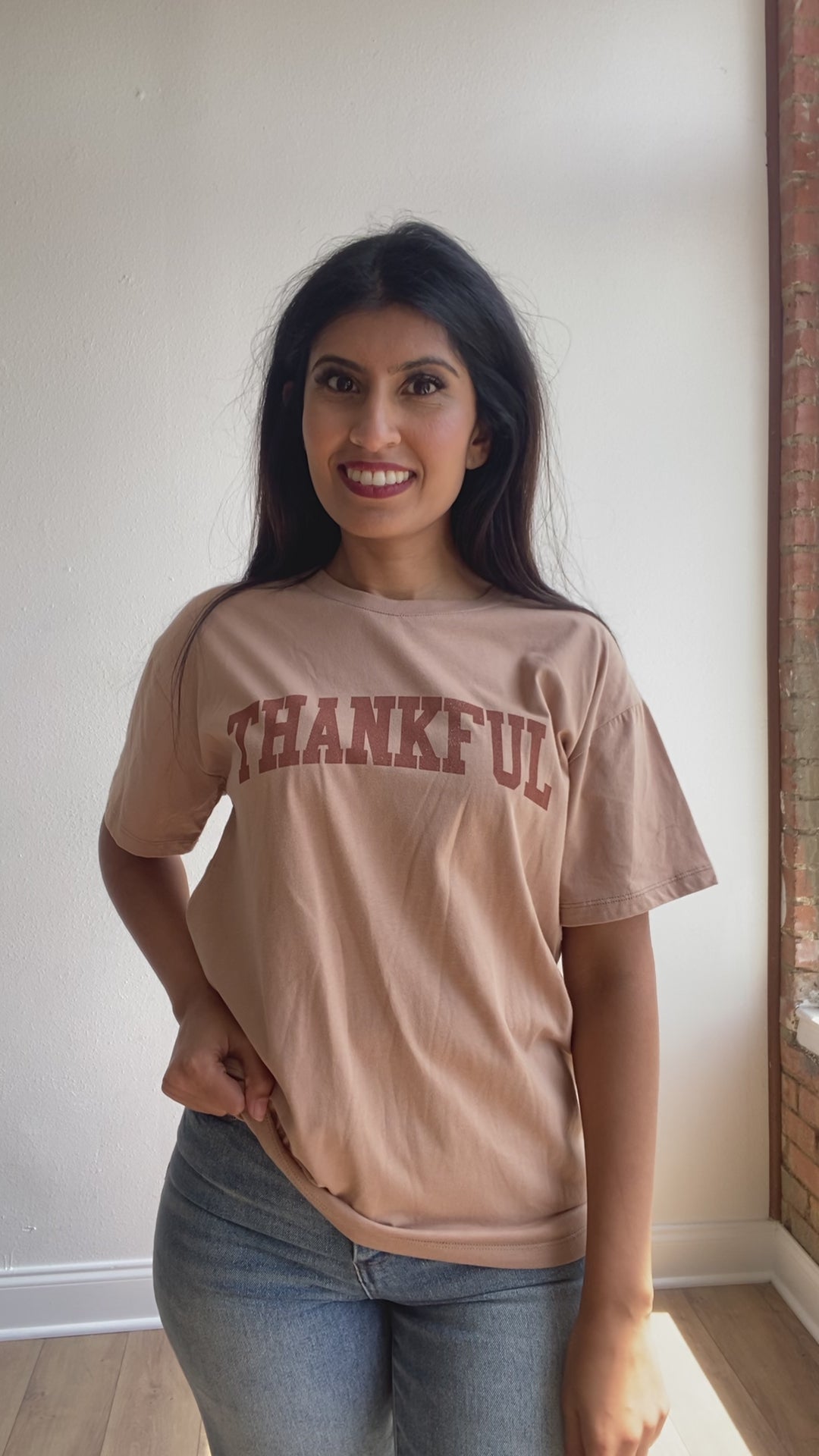 Thankful on Taupe Top