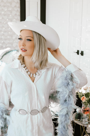 Cream Oval Navajo Stone Necklace