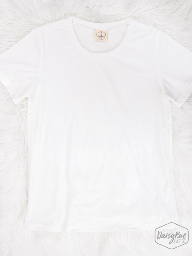 Vanilla Bean-White Cuff Tee