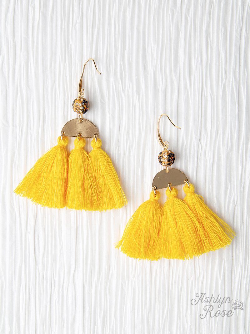 The Sahara Tassel Earring, Yellow