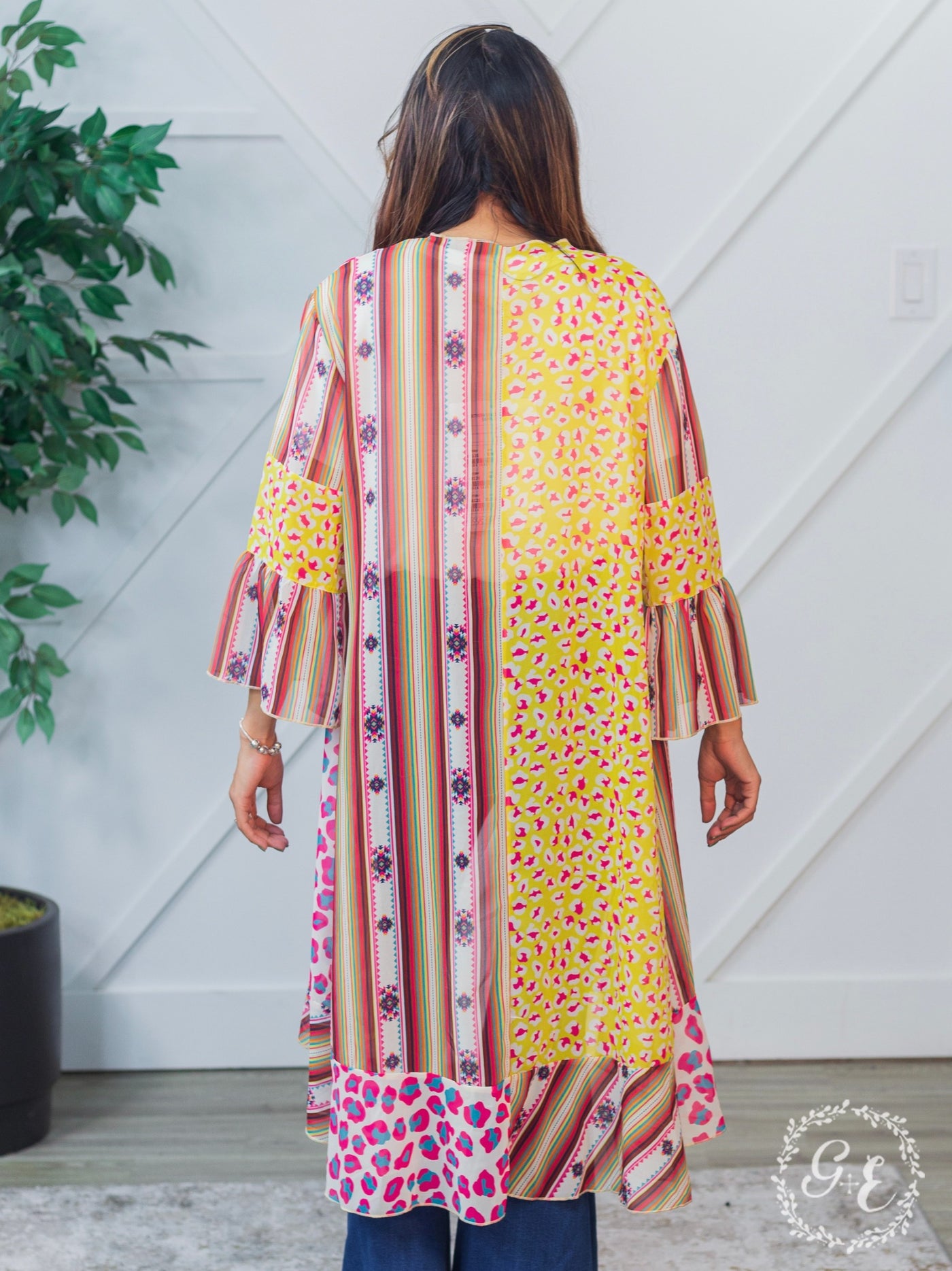 Mimosa Mornings Multi-Panel Duster - Jeweled Serape