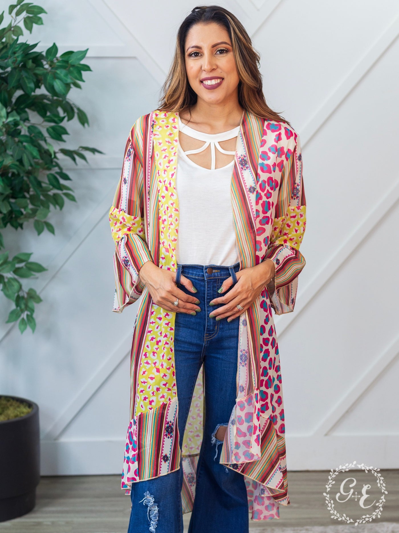 Mimosa Mornings Multi-Panel Duster - Jeweled Serape